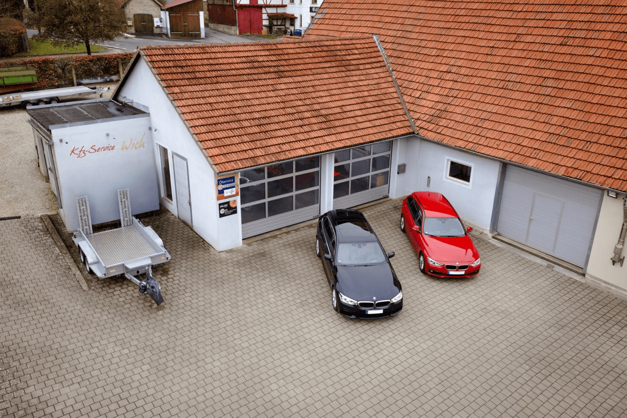 KFZ Service Wich — Außenansicht aus der Vogelperspektive